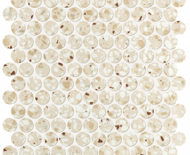 Мозаика FAP Ceramiche fRO8 Glim Gemme Beige Round Mosaico Matt 29,5х32,5