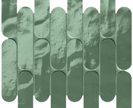 Мозаика FAP Ceramiche fRN0 Glim Salvia Curve Mosaico Brillante 29x29,5