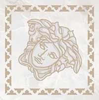 Декоративная вставка Versace 262590 Tozzetto greca Onice Bianco 10x10
