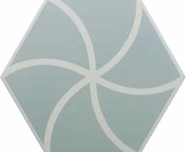 Керамогранит DNA Tiles 127009 FANCY WAVES BLUE R10 20x23