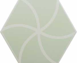 Керамогранит DNA Tiles 127013 FANCY WAVES MINT R10 20x23