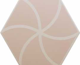 Керамогранит DNA Tiles 127015 FANCY WAVES PINK R10 20x23