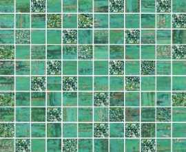 Декор Brennero Mosaico Lux Mix Quadretti Verde 30x30
