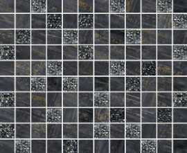 Декор Brennero Mosaico Lux Mix Quadretti Nero 30x30