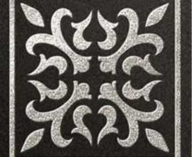 Freelite Decor Вставка Палермо черный (серебро) 6х6