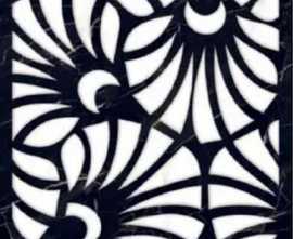 Декор Art Ceramic Mira Black Decore High gloss 60*120