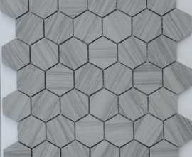 Мозаика Caramelle Mosaic Marmara grey POL hex 23x40x6 292x298x6