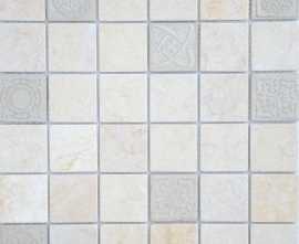 Мозаика Caramelle Mosaic Art Travertino silver MAT 48x48x8 300x300x8