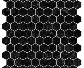 Мозаика Vidrepur Hex Supreme Marquina 30.7х31.7