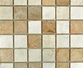 Мозаика Q-Stones QS-030-48T/10 (Mix Travertine-48Т) 30,5х30,5х1