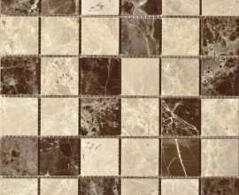 Мозаика Q-Stones QS-031-48P/8 (Mix Emperador -48P/8) 30,5х30,5х0,8