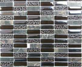 Мозаика Bonaparte Super Line (brown) (стекло) 15*48 300*300
