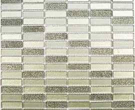 Мозаика Bonaparte Silver Light (стекло) 15*48 300*300