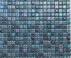 Мозаика Bonaparte Xindi Blue (стекло) 15*15 300*300