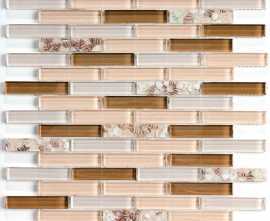 Мозаика Bonaparte Shell Glass (стекло) 15*73 300*300