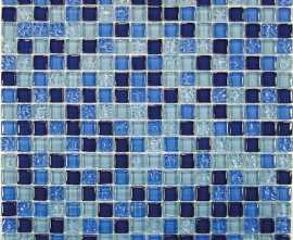 Мозаика Bonaparte Blue Drops (стекло) 15*15 300*300