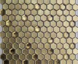 Мозаика Caramelle Mosaic Aureo grani hexagon 23x13x6 300x300х6