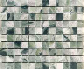 Мозаика Caramelle Mosaic Onice Verde oliva POL 2.3x2.3x7 29.8x29.8