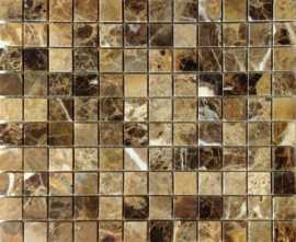Мозаика Caramelle Mosaic Pietrine Emperador Dark POL 2.3x2.3 29.8x29.8