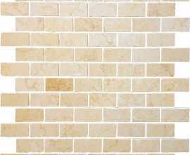 Мозаика Caramelle Mosaic Pietrine Botticino POL 23x48 - толщина 4 мм 298X298