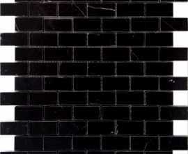 Мозаика Caramelle Mosaic Pietrine Nero Oriente POL 23x48x4 29.8x29.8