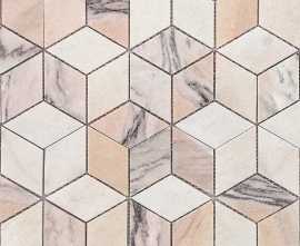 Мозаика Caramelle Mosaic Rosa Salmone POL diamond 96x55x7 298x259