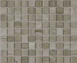 Мозаика Caramelle Mosaic Travertino Silver POL 4.8x4.8x7 30.5x30.5