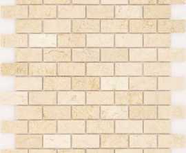 Мозаика Caramelle Mosaic Pietrine Botticino POL 2.3x4.8 29.8x29.8