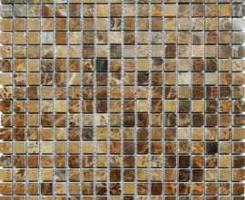 Мозаика Caramelle Mosaic Pietrine Emperador Dark MAT 15x15 - толщ. 4 мм 305x305