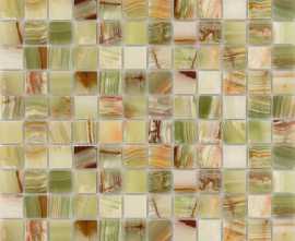 Мозаика Caramelle Mosaic Pietrine Onice Jade Verde POL 2.3x2.3 29.8x29.8