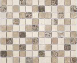Мозаика Caramelle Mosaic Pietrine Pietra Mix 1 MAT 23x23 - толщина 4 мм 29.8X29.8