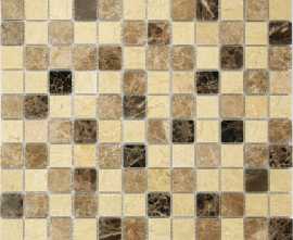Мозаика Caramelle Mosaic Pietrine Pietra Mix 1 POL 23x23 - толщина 4 мм 298X298