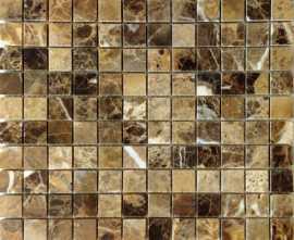 Мозаика Caramelle Mosaic Pietrine Emperador Dark POL 23x23 - толщ. 4 мм 298X298