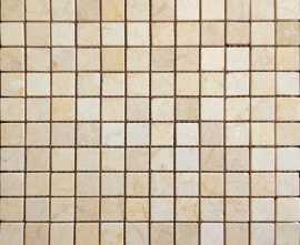 Мозаика Caramelle Mosaic Pietrine Botticino MAT 23x23 - толщина 4 мм 29.8X29.8