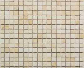 Мозаика Caramelle Mosaic Pietrine Botticino MAT 15x15 - толщина 4 мм 30.5x30.5