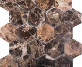 Мозаика StarMosaic HEXAGON DARK EMPERADOR POLISHED 28,2х26