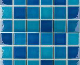 Мозаика StarMosaic LWWB84555 Crackle Blue Mixed Glossy 4.8x4.8 30.6х30.6х6