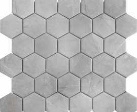 Мозаика StarMosaic PMMT82457 Hexagon small Marble Grey Matt 26.5х27.8