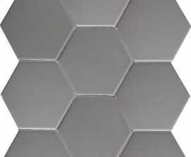 Мозаика StarMosaic FQ21016 Hexagon big Grey Matt 25.6х29.5