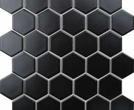 Мозаика StarMosaic Hexagon small Black Matt (IDL4810) 27.2х28.2