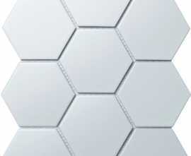 Мозаика StarMosaic Hexagon big White Matt (SBH1005) 25.6х29.5