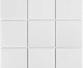 Мозаика StarMosaic MH33900 White Matt 97x97 300х300х6