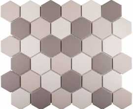 Мозаика StarMosaic JMT55221 Hexagon small Grey Mix Antislip. 32.5х28.2х6
