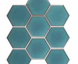 Мозаика StarMosaic JJFQ80071 Hexagon big Green Glossy 25.6х29.5х6