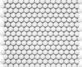 Мозаика StarMosaic NK41000 Penny Round White Matt 315х309х6