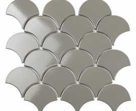 Мозаика StarMosaic Fan Shape Dark Grey Glossy (BF1312) 29.3х27.4
