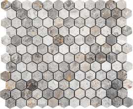 Мозаика Натуральный камень Hexagon VLgP 23X23 305x305x8