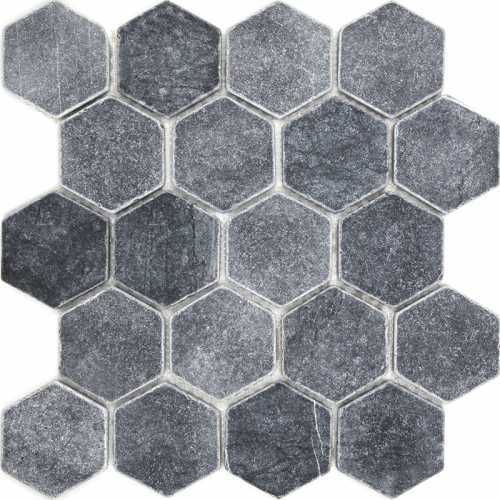 Мозаика Натуральный камень Hexagon VBs Tumbled 64X74 305X305X8