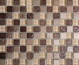 Мозаика Bars Crystal Glass Decor Peru 2.3x2.3 30x30