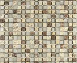 Мозаика NSmosaic S-821 стекло керамика (15x15x8) 305*305